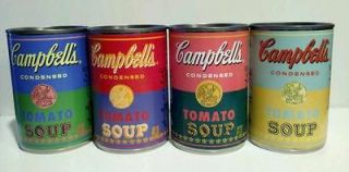   Edition Andy Warhol Set of four Campbells Soup cans 50th Anniversary