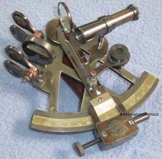 antique finish brass sextant kelvin hughes london 1917 time left