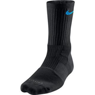 Nike Dri Fit CREW ELITE Graphic Basketball Socks Black/Blue SX4668 064 