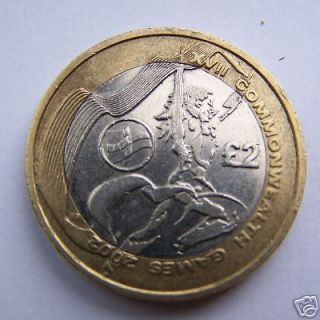 rare commonwealth games 2002 n ireland flag £ 2 coin