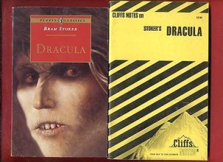 Dracula by Bram Stoker & Cliff Notes study guide   Shipping Free