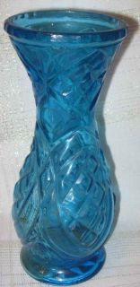 Blue Italian Vase   Beautiful Rossini Genuine Empoli Glass Vase Italy