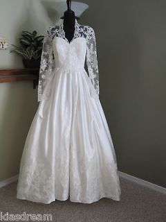 NWT AUTHENTIC ALFRED ANGELO KATE MIDDLETON BRIDAL GOWN IVORY SIZE 10 