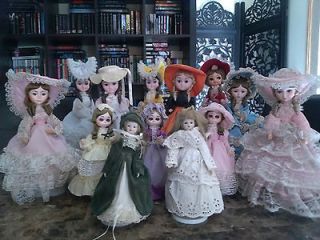 large lot of vintage musical seymour mann dolls 13 total