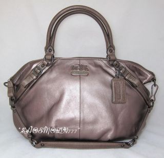 398 COACH Madison Sophia Large Leather Satchel Bag Handbag Sac Bronze 