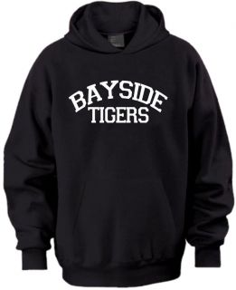 Saved by the Bell BAYSIDE TIGERS Black Hoodie Sweater Zack Morris AC 