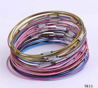 10x 9 Stainless Steel Wire Loop Bracelet Findings Beading Cord 