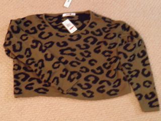 68 kensie black olive dot short sweater size s m l new