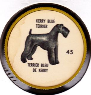 1960s Humpty Dumpty Potato Chips Dog Coin #45 Kerry Blue Terrier