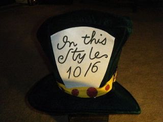 HUGE Green Alice in Wonderland Mad Hatter Costume Hat Cartoon Cosplay 