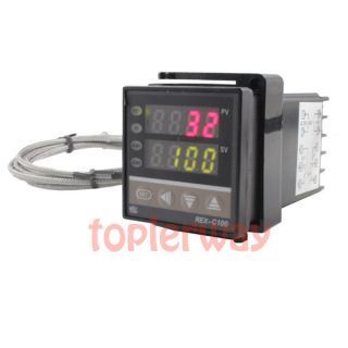 PID Digital Temperature Controller Relay Output + 2 Meters K type 