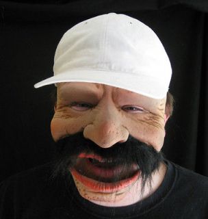 Old Man Big Mustache Funny Scary Zagone Studios Adult Latex Halloween 