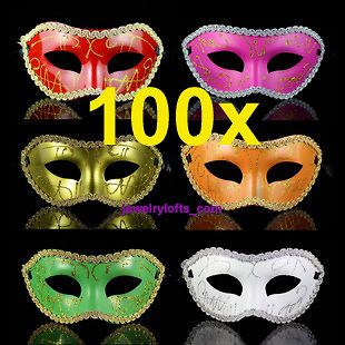 Wholesale of Lot 100 New MARDI GRAS Venetian Mask Masquerade Costume 
