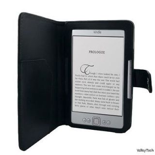 Leather Folio Case Cover for  Kindle 4 Wi Fi 6 E Ink Display 