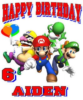 super mario brothers personalized birthday t shirt new time left $ 9 
