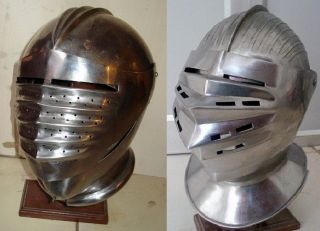 Medieval Armour Italian Maximilian Helmet Wearable Antique Helmet Set 