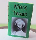 Dollhouse Miniature Book Mark Twain Biography Printed Pages Made In 