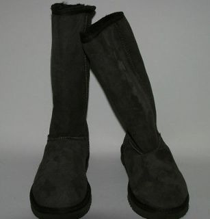 Womens Kirkland Signature Tall Shearling Boots Chocolate Dark Brown 
