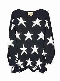 Brand New Wildfox Lennon Sweater Seeing Stars Black Knit size in S/M