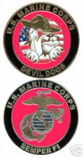 marine corps devil dog drill instructor challenge coin time left