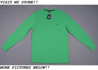 NWT Polo Ralph Lauren Size L Green Cotton Long Sleeve Sleep Shirt