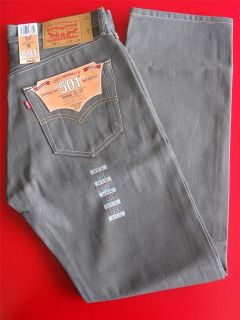 Levis 501 0631 Gray MEN Shrink To Fit Jeans STRAIGHT Leg BUTTON Fly 