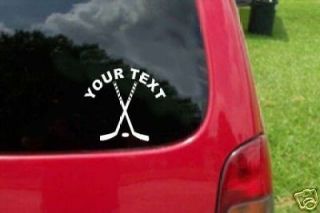 hockey sticks decals with custom text any font time