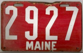 scarce maine 1908 first issue porclain license plate time left