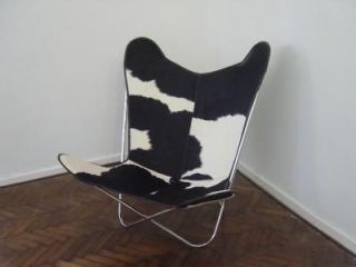 black and white cowhide leather bkf butterfly chair from argentina