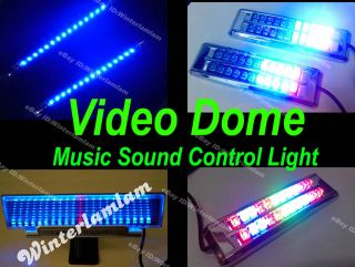   Blue LED Car Sound Effect Control Music Light Panel /w Sensor&Adaptor