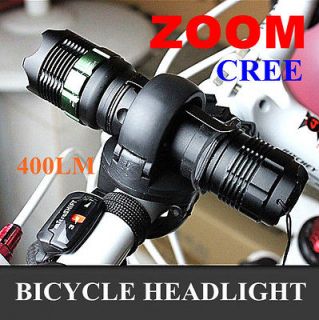   lumen LED Cycling Bike Bicycle Head Light With Mount Zoom Flashlight