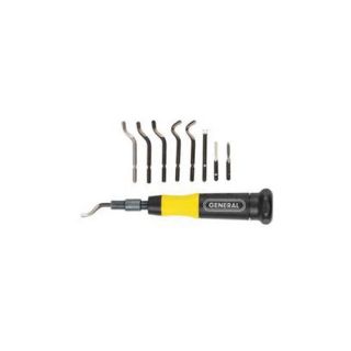 general tools 75409 9pc swivel head deburring kit one day