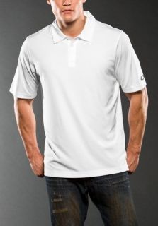   * OAKLEY SOLID PLAIN GOLF POLO SHIRT (WHITE) AS WORN BY RORY McILROY