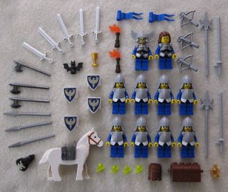 10 LEGO CASTLE KNIGHT MINIFIG LOT figures people men Crown minifigures 
