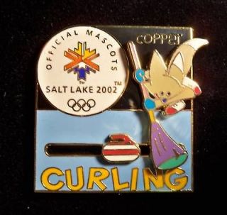 2002 SALT LAKE CITY WINTER OLYMPICS MASCOT COPPER CURLING MOVING 
