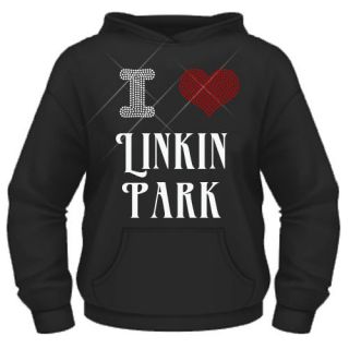   / Rhinestone I Love (heart) Linkin Park hoodie 5 13 Yr Bling Gift