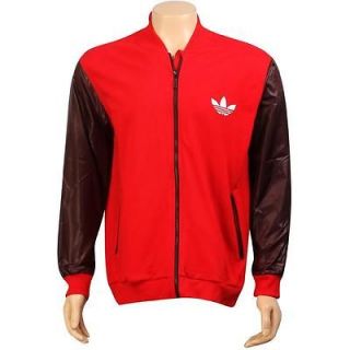 Mens NWT Authentic Adidas Letterman TT Jacket Size XL Light Scarlet 