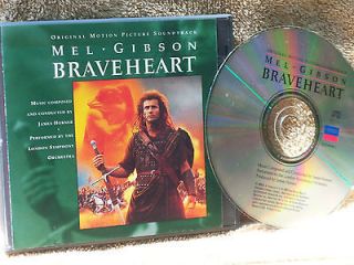 BRAVEHEART CD Original motion picture Soundtrack to the 1995 Classic 