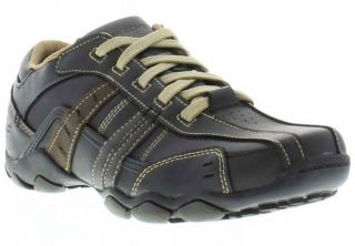 Skechers Shoes Genuine Diameter Vassell Black Tan Mens Shoe Sizes UK 7 