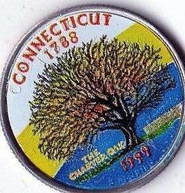 connecticut 1999 p colorized state quarter  0