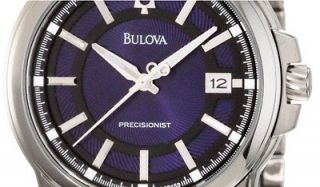 bulova men s 96b159 precisionist round watch bulova authorized dealer