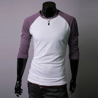 New Strong Mens Long Sleeve Style Baseball Jersey Tee Crew neck 