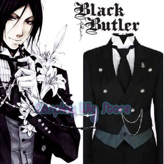 black butler sebastian michaelis anime cosplay costume suit