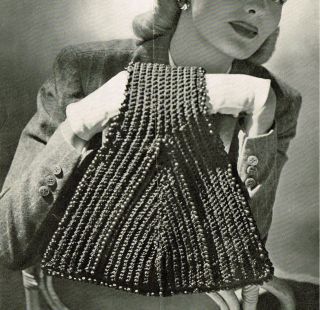 Vintage 1940s wartime chic,stylish crochet clutch handbag pattern free 