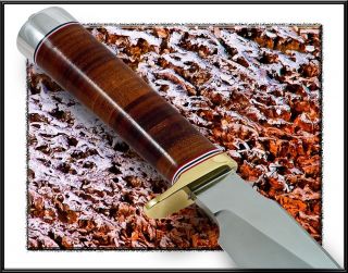   Made Knives Model 11 Alaskan Skinner Knife Leather Handle & Sheath FS