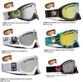   Dragon DXS Mirror & EXTRA Lens Womens Ski Snowboard Goggles Msrp$100
