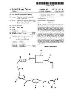 USA UTILITY PATENT is FOR SALE for a Steam Powered Hybrid Vehicle