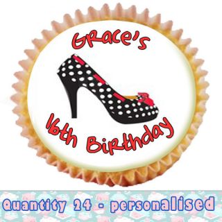 24 qty high heels cup cake toppers from united kingdom