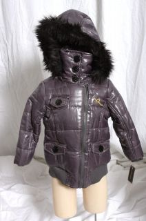 Roca Wear Puffy Winter Jacket Coat $115 NWT Baby Diva Unisex w/ Faux 