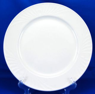 Dudson LYRIC WHITE Chop Plate (Round Platter) 12.75 in. Embossed Fan 